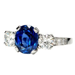 TIFFANY & CO  Sapphire & Diamond Ring