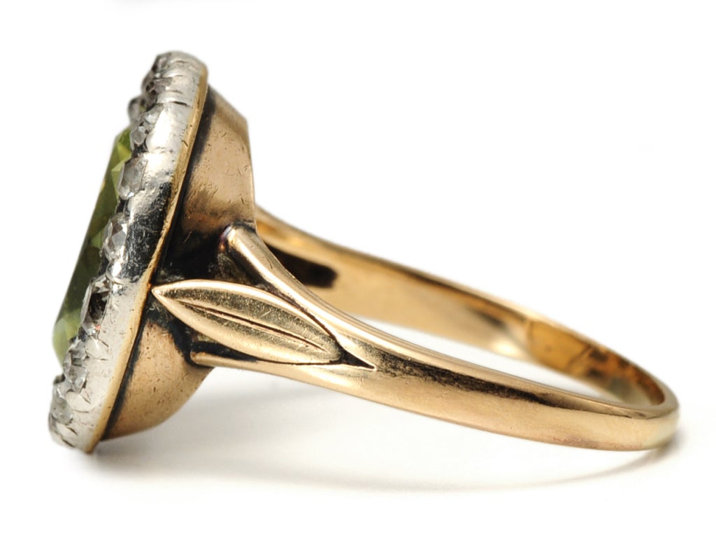 Women's Georgian Goddess Chrysoberyl Diamond Ring For Sale
