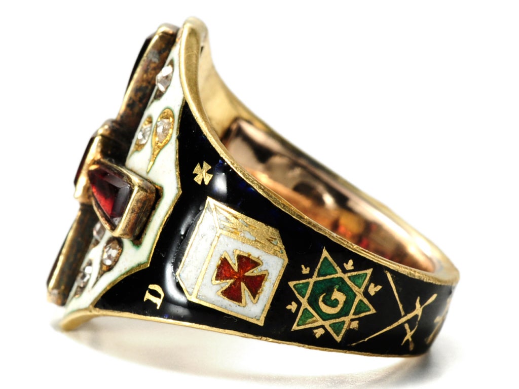 Mystery and Virtue: Rare Masonic Knights Templar Ring at 1stDibs ...