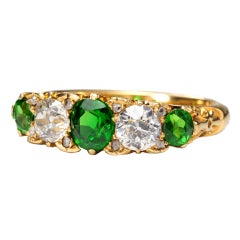 Rare Antique Demantoid Diamond Ring