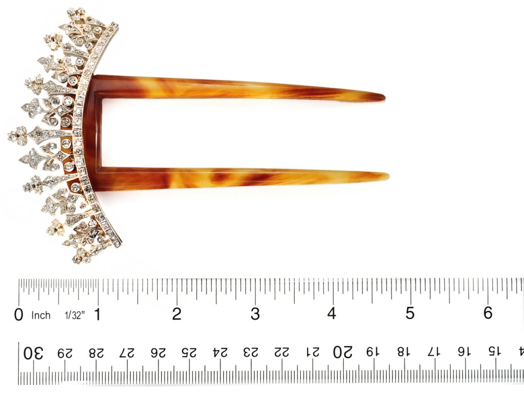 For a Lifetime: Victorian Diamond Hair Comb For Sale 1