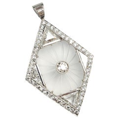 Art Deco Divine: Diamond Platinum Pendant
