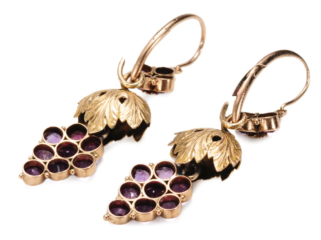 Taste the Wine: Antique Day Night Amethyst Earrings For Sale at 1stDibs