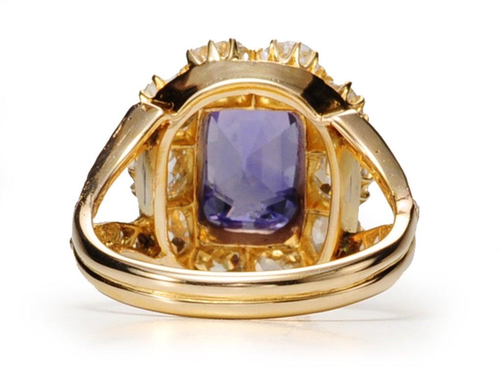 Magnificent No Heat Color Shift Purple Sapphire Ring For Sale 2