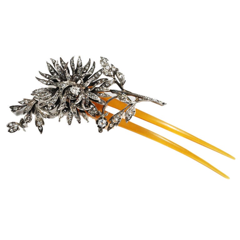 En Tremblant Victorian Diamond Hair Ornament at 1stDibs