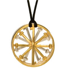 Double "Wheel of Fortune" 2011 charm, bronze plated