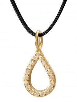 "I4 Peacock Studded" Pendant Gold