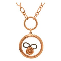 Eternal Love Floating pendant with a link chain