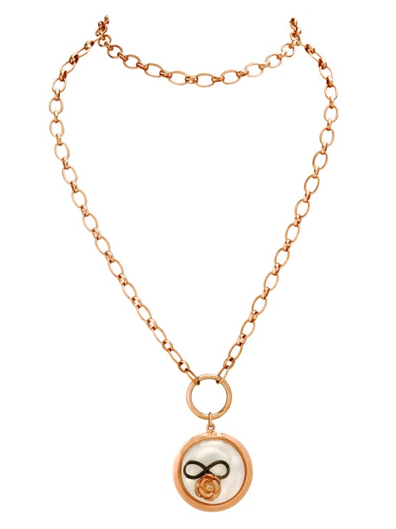 Eternal Love Floating pendant with a link chain