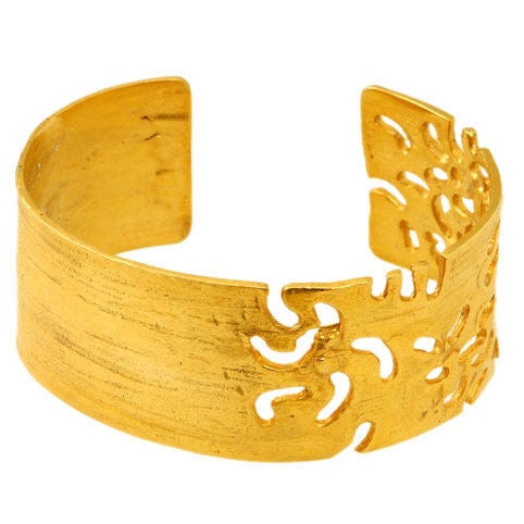 Half Lace Cufflink Bracelet  gold plated