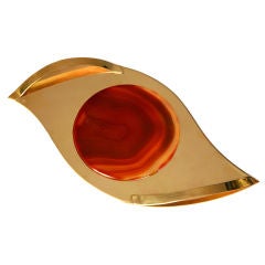 Exceptional Eye Tray, plated in gold , silver or in natural Bronze