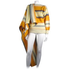 Christian Dior Ski Sweater and Shawl C.1970's