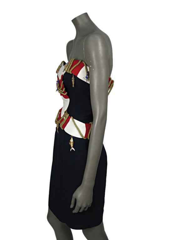 Moshino Couture Cocktail Dress 1980's