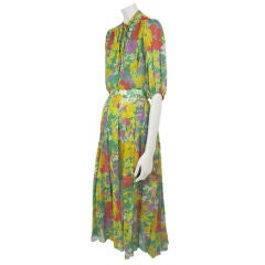 YSL soft summer dressing- Matching Blouse and Skirt 1970's