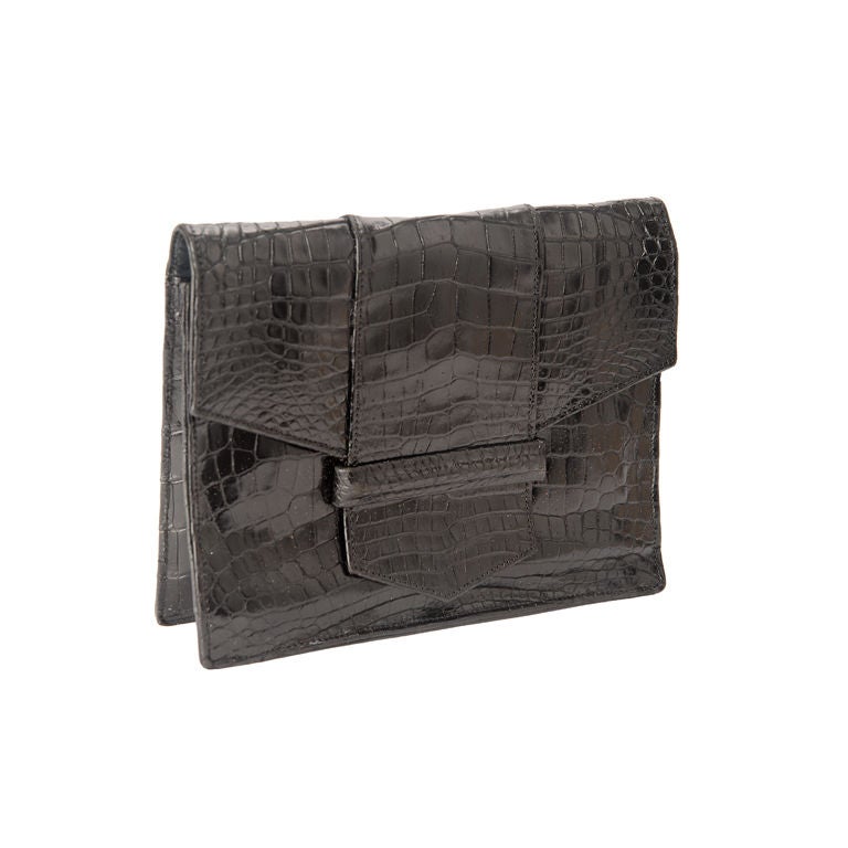 YSL Alligator Clutch