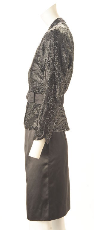 Halston 1970s Beaded Evening Suit