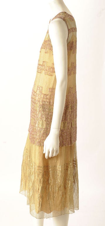 1920s Flapper Beaded Lace Dress