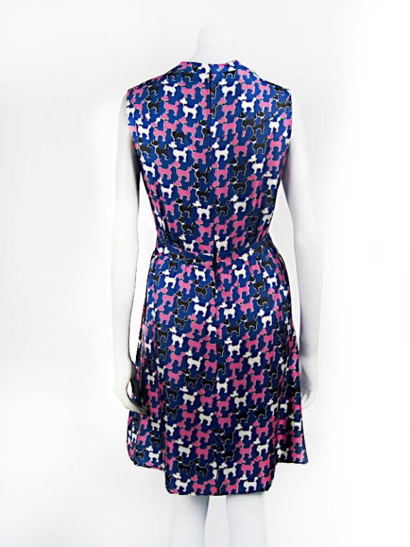 1960s Poodle Print Jacket and Dress For Sale 5