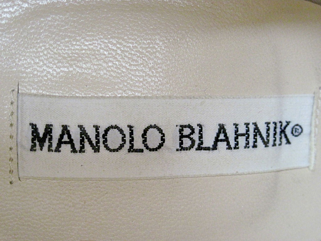 Manolo Blahnik Tapestry Boots For Sale 4