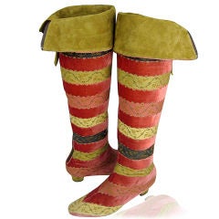 Retro Manolo Blahnik Tapestry Boots