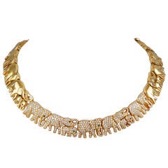 Cartier Diamond Elephant Necklace 7