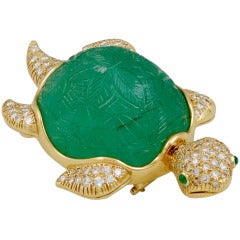 Van Cleef & Arpels Emerald Turtle Brooch 2