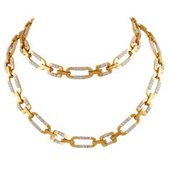 Cartier Diamond Gold Link Necklace 6