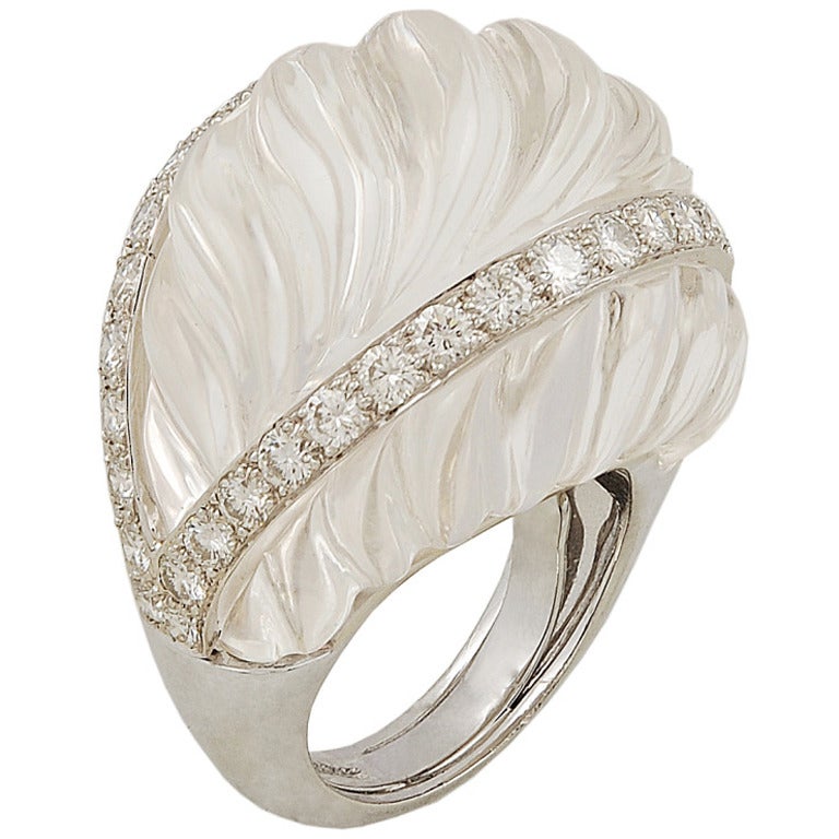 David Webb Crystal Diamond Ring