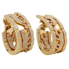 Vintage Cartier Diamond Panther Earrings