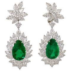 Emerald Diamond Earrings 8