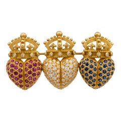 Kieselstein Cord Heart Brooch 6