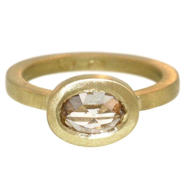 Modern Cognac Diamond Ring