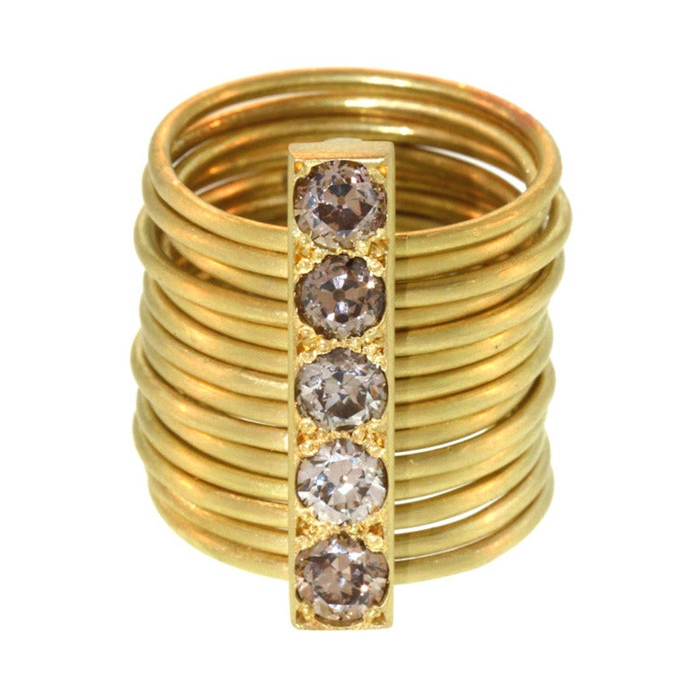 Diamond Bar Ring at 1stDibs