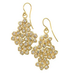 Brilliant Diamond Cluster Earrings