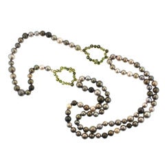 Pearls With Green Tourmaline Accent