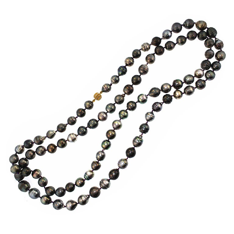 Tahitian Pearl Necklace For Sale