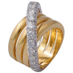 Bold Gold And Diamond Ring