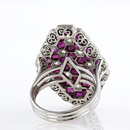 Magnificent Art Deco Ruby and Diamond Ring 2