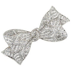 Vintage French, Turn of the Century, Large Scale Bow Brooch