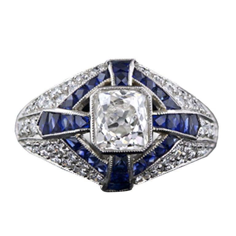 Art Deco Style 1.26 Carat Diamond Ring at 1stdibs