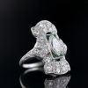 Women's Art Deco Diamond Cocktail Ring For Sale