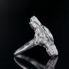 Art Deco Diamond Cocktail Ring For Sale 1