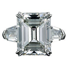 8.07 Carat Emerald Cut Diamond Ring