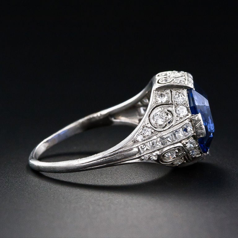 Women's Tiffany & Company Art Deco Sapphire and Diamond Ring