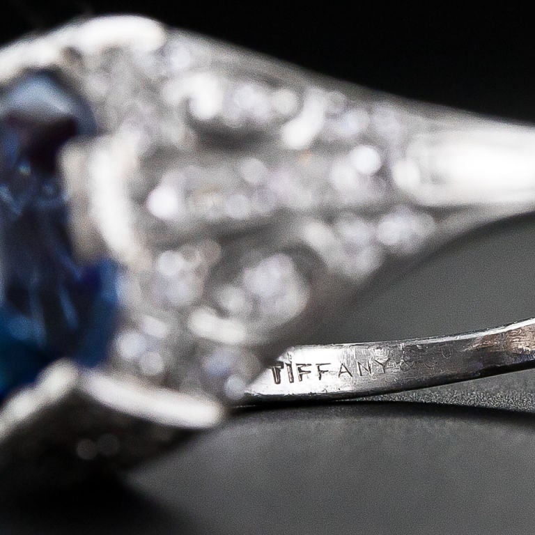Tiffany & Company Art Deco Sapphire and Diamond Ring 1