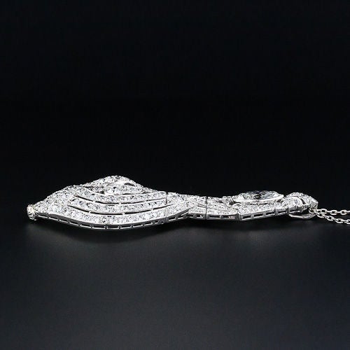 Women's La Cloche Edwardian Diamond Pendant Necklace