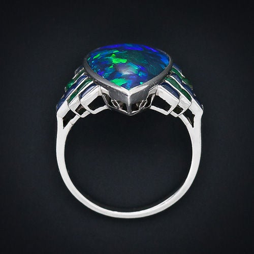 French Art Deco Opal Ring 1