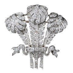 Prince of Wales Antique Diamond Pin