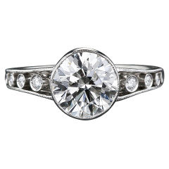 Edwardian Style 1.96 Carat Diamond Engagement Ring