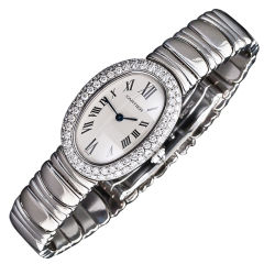 Ladies Cartier Baignoire Watch in 18K White Gold